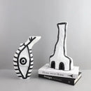 GobekUsa Abstract Geometric Eye Pattern Vase Resin Handicraft Room Decoration