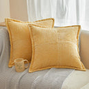 GobekUsa Corduroy & Boho Striped Pillow Covers - Broadside Decorative Throw Pillow Case