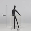 GobekUsa Abstract Character Sculpture with Crystal Base for Modern Room Decor