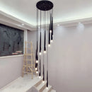 GobekUsa Black LED Ceiling Chandelier: Stylish Staircase Lighting for Home Decor & Living Room
