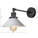 GobekUsa Industrial Wall Sconce Light with Adjustable Metal Lampshade