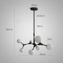 GobekUsa Iron Magic Molecular Pendant Lights for Living Room Dining Room Decor
