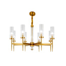 GobekUsa Gold Plated Nordic Living Room LED Chandelier | Luxury Hanging Pendant Lighting