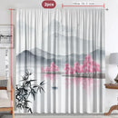 GobekUsa Bamboo Ink Painting Curtains for Home Decoration Elegant Finish