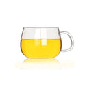 GobekUsa Glass Tea Cup with Infuser and Lid - 350ml Drinkware for Home and Office