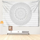 GobekUsa Grey Mandala Tapestry Wall Hanging Psychedelic Hippie Art for Aesthetic Home Decor
