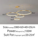 GobekUsa Acrylic LED Ring Pendant Light Modern Minimalist Art Decor Chandelier