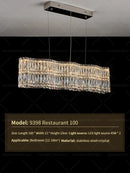 GobekUsa Crystal Luxe Chandelier for Modern Living Room, High-End Restaurant Light
