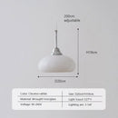 GobekUsa Cream Glass Nordic LED Pendant Light for Home Decor and Lighting