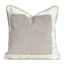 GobekUsa Cappuccino Tone Geometry Embroidery Luxury Pillowcase 45x45cm Cream Khaki Gray