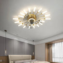 GobekUsa 2023 Modern Chandelier Ceiling Fan Lights for Living Room Bedroom Upscale Decor