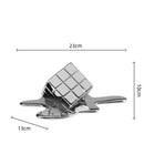 GobekUsa Geometric Gold Resin Cube - Modern Checked Square Decor Figurine