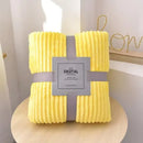 GobekUsa Cozy Striped Flannel Fleece Blanket for Winter - Bedroom Living Room Throw