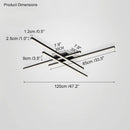 GobekUsa Black Chandelier LED Ceiling Lamp for Master Bedroom Living Room Energy Saving Light