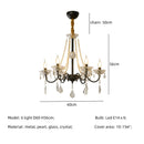 GobekUsa Crystal LED Chandelier Living Room Luxury Lighting E14 Pendant Lamparas