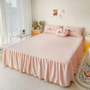 GobekUsa Cartoon Rabbit Applique Embroidery Bedding Set with Velvet Fleece for Cozy Comfort
