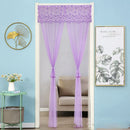 GobekUsa Lace Embroider Summer Insect Net Door Curtain for Living Room and Bedroom