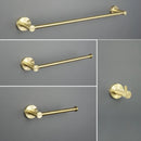 GobekUsa Brushed Gold Bathroom Hardware Set with Stainless Steel Towel Bar & Paper Holder