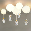 GobekUsa Astronaut Balloon Ceiling Lamp: Modern Minimalist LED Chandelier for Kids' Room