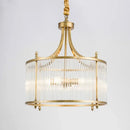 GobekUsa Golden Copper Glass Chandelier LED Ceiling Pendant Light