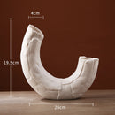 GobekUsa Infinity Symbol White Ceramic Sculpture - Nordic Modern Art Decor for Home and Office