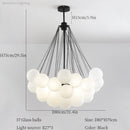 GobekUsa Glass Ball LED Chandelier for Bedroom Dining Living Room
