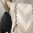 GobekUsa Beige Crochet Tufted Pillow Cover: Nordic Style Home Decor Cushion