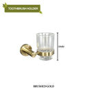 GobekUsa Brushed Gold Bathroom Pendant Set: Toilet Brush Holder, Paper Holder, Towel Bar & More