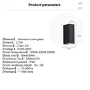 GobekUsa LED Up Down Wall Lamp 6W Aluminum IP65 Indoor Outdoor Light Fixtures