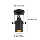 GobekUsa Black Wrought Iron Spotlight Accent Lamp - Adjustable Flush Mount Lighting