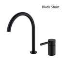 GobekUsa Black Basin Faucet: Brushed Gold Two-Hole Bathroom Sink Tap with Rotating Spout