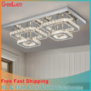 GobekUsa Crystal Ceiling Chandelier: Luxury LED Pendant Lighting for Modern Living Room Decor