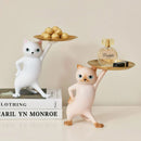 GobekUsa Cat Tray Sculpture Home Decor Statues Office Table Desk Accessorie Storage