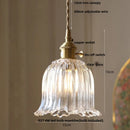 GobekUsa Green Glass LED Pendant Lamp | Modern Nordic Wood Walnut | Brass Knob Switch | Hanging Light