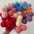 GobekUsa Heart-Shaped Crochet Flower Bouquet - Handmade Wedding Home Decor & Family Gift