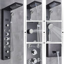 GobekUsa LED Rainfall Shower Panel System with Temperature Screen & Massage SPA