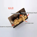 GobekUsa Brass Concealed 3 Way Shower System Set Wall Mounted Rain Mixer Tap