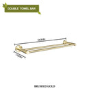 GobekUsa Brushed Gold Bathroom Hardware Set with Stainless Steel Towel Bar & Paper Holder