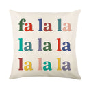 GobekUsa Christmas Letter Print Linen Throw Pillow Cover for Holiday Home Decoration