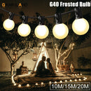GobekUsa LED Globe String Lights with E12 Base for Outdoor Patio Garland