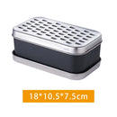 GobekUsa Double-Sided Cheese Grater & Shredder with Container Lid - Stainless Steel Kitchen Tool