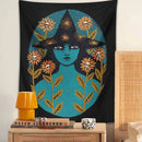 GobekUsa Blue Witches Botanical Tapestry Wall Hanging for Home Room Decor and Aesthetic Magic