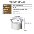 GobekUsa Double Mouth Glass Milk Cup Set - 100ml