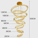 GobekUsa Crystal Chandelier - Stair & Living Room Pendant Lights - Interior Lighting
