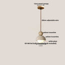 GobekUsa Glass Ball Pendant Light - Adjustable Wire, LED, Yellow Travertine White, Dining Room