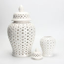 GobekUsa Golden Ceramic Ginger Jar Home Decor Vase Pot Flower Arrangement Storage Jar