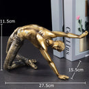 GobekUsa Golden Thinker Bodybuilder Resin Sculpture for Desk Decor and Room Aesthetics