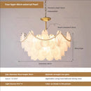 GobekUsa French Chandelier Garden Light with K9 Crystal | Elegant Pearl Shell Design