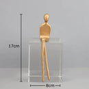 GobekUsa Abstract Character Sculpture with Crystal Base for Modern Room Decor
