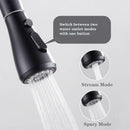 GobekUsa Gourmet Pull Out Black Gold Kitchen Faucet with Sprayer Mixer Swivel Sink Tap